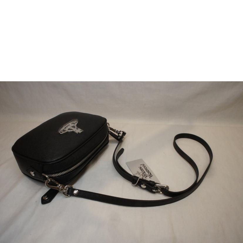 Vivienne Westwood ヴィヴィアンウエストウッド/SVオーブレザーショルダーカメラバッグブラック//SAランク/92