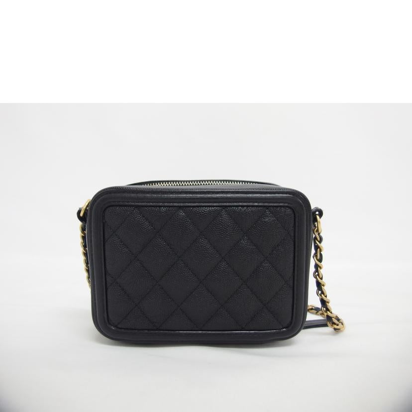 CHANEL シャネル/キャビアスキンCCフィグリーミニチェーンショルダー/ A84452//259*****/Aランク/18