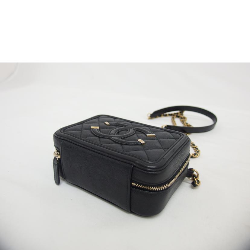 CHANEL シャネル/キャビアスキンCCフィグリーミニチェーンショルダー/ A84452//259*****/Aランク/18
