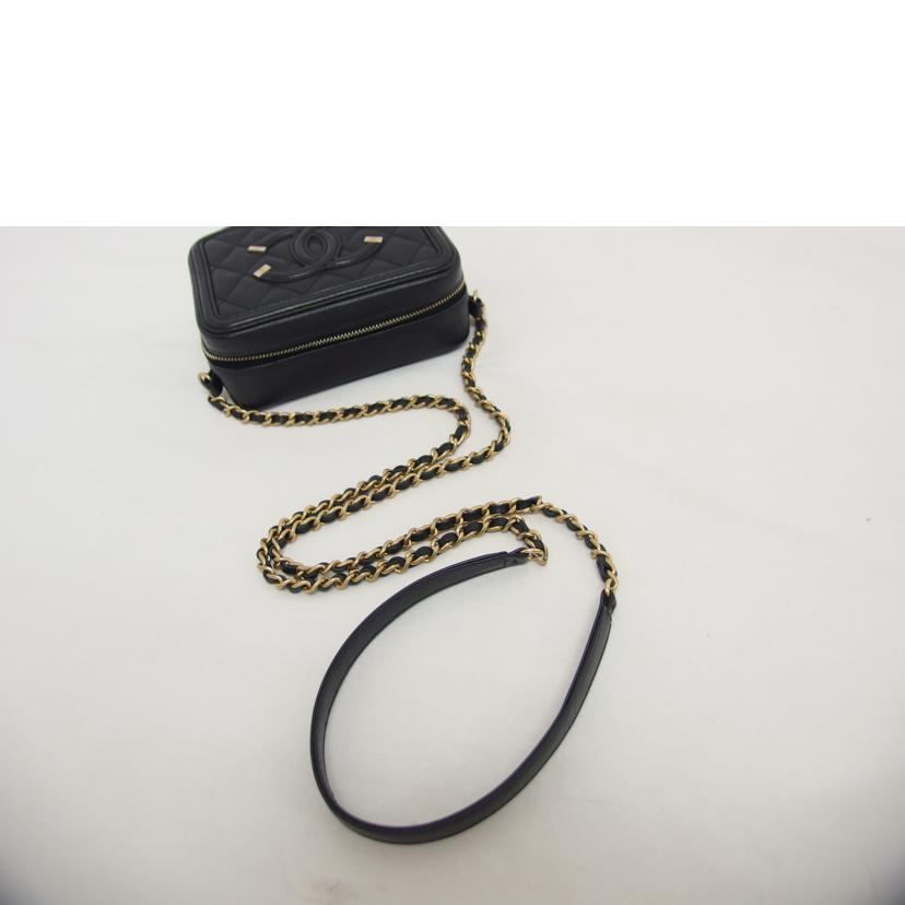 CHANEL シャネル/キャビアスキンCCフィグリーミニチェーンショルダー/ A84452//259*****/Aランク/18