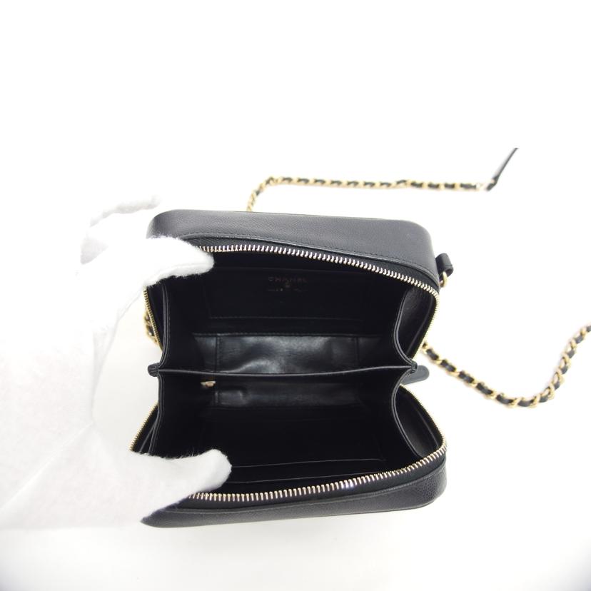 CHANEL シャネル/キャビアスキンCCフィグリーミニチェーンショルダー/ A84452//259*****/Aランク/18