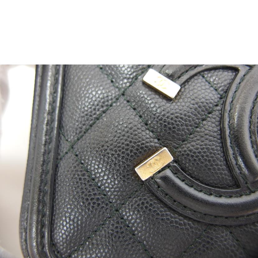 CHANEL シャネル/キャビアスキンCCフィグリーミニチェーンショルダー/ A84452//259*****/Aランク/18