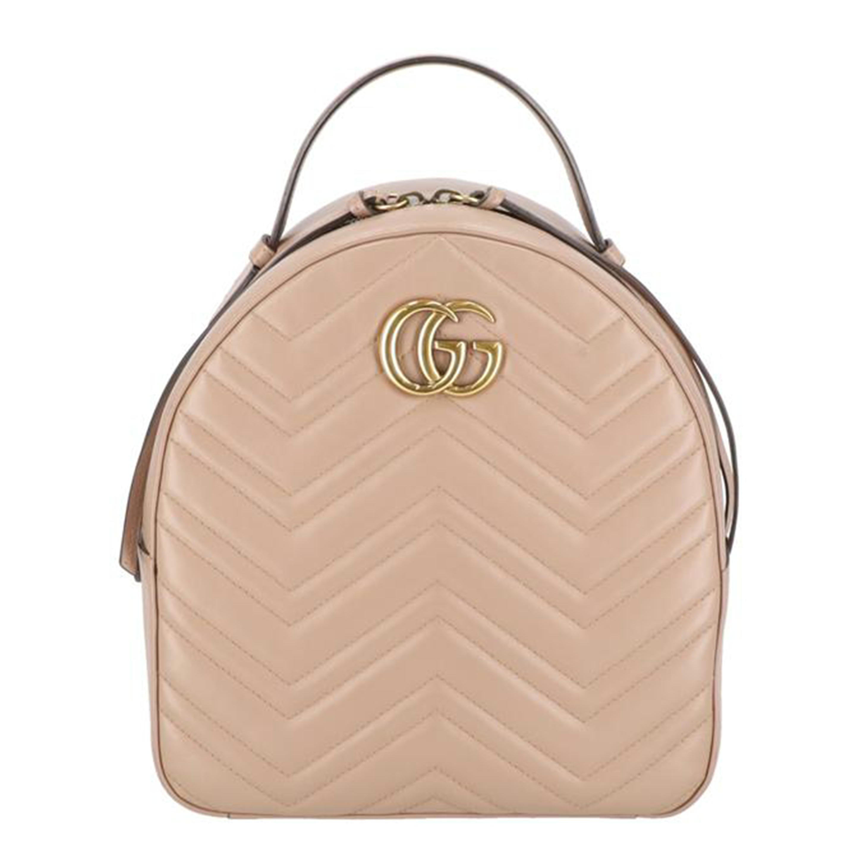GUCCI/GGマーモントキルティングバックバッグ/476671//001***/ABランク/85