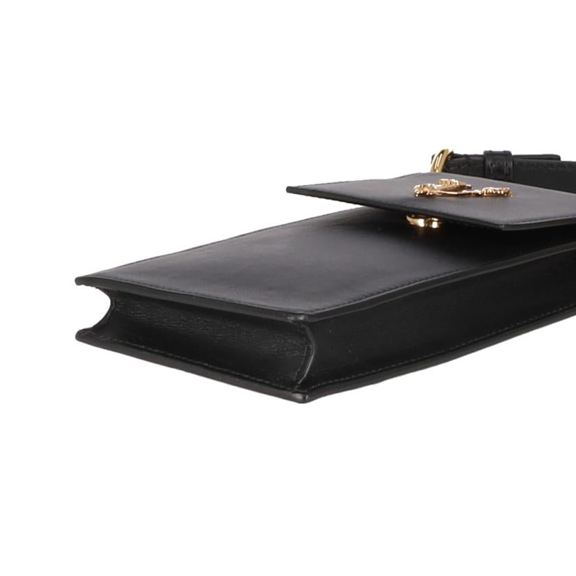 VERSACE ヴェルサーチ/ヴィルトゥスレザーフォンショルダーポーチ/ブラック//Aランク/18