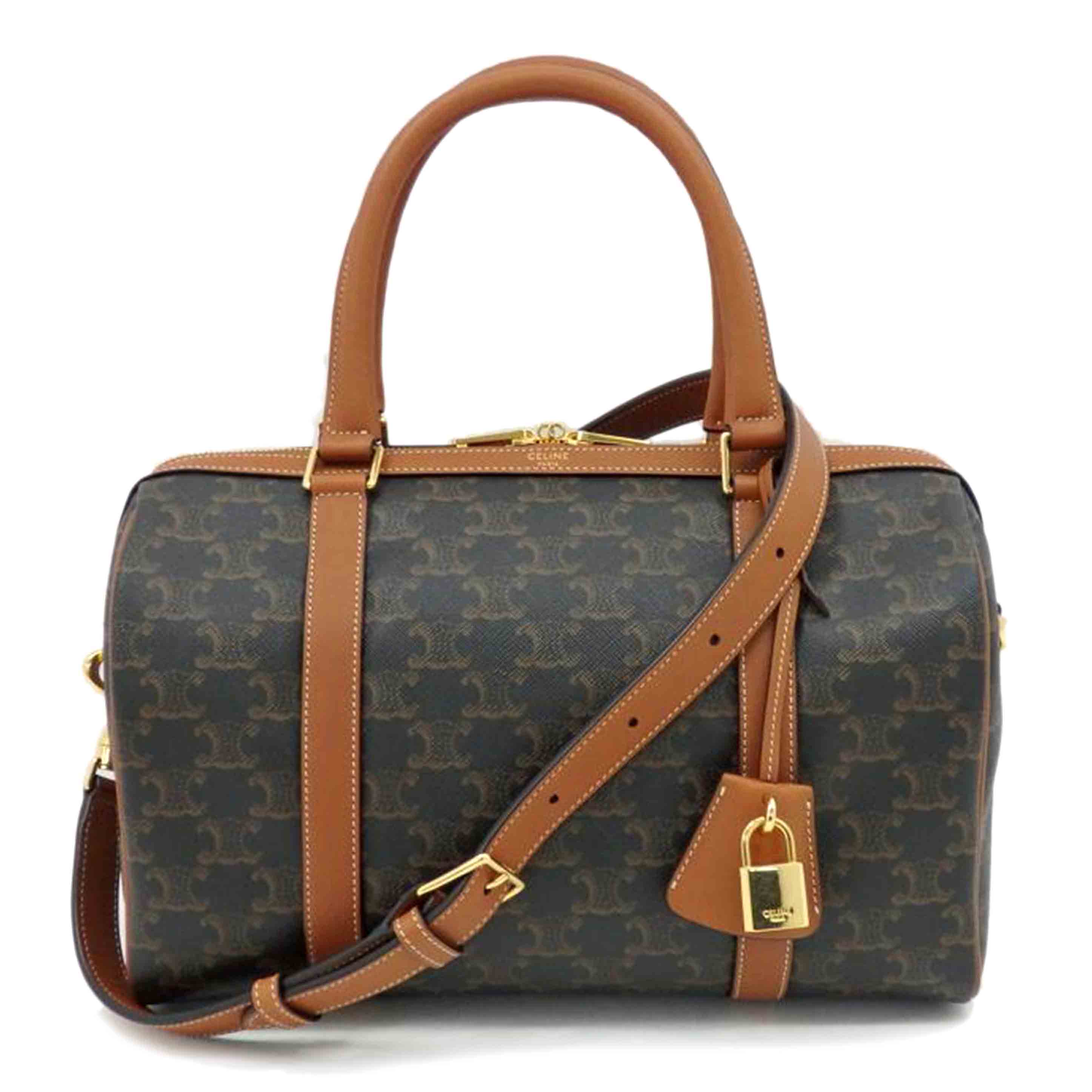 CELINE セリーヌ/ボストンバッグ/トリオンフキャンバス&カーフスキン/190372CAS//W-P******/Aランク/77