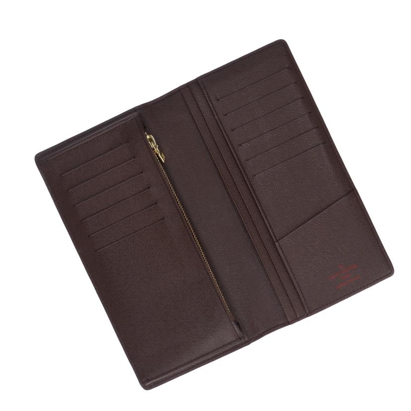 LV/ポルトフォイユ・ブラザ/ダミエ・エベヌ イニシャル/N60017//SP1***/Aランク/75