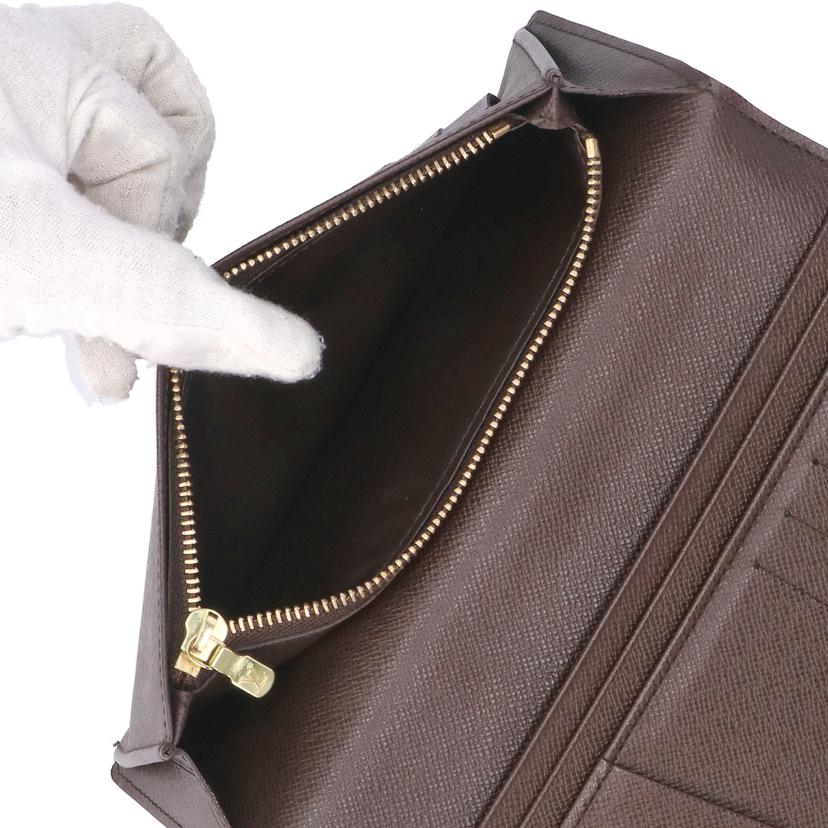 LV/ポルトフォイユ・ブラザ/ダミエ・エベヌ イニシャル/N60017//SP1***/Aランク/75