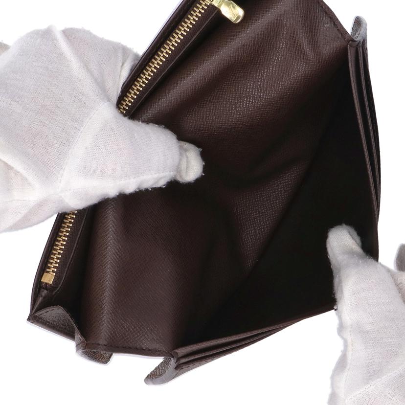 LV/ポルトフォイユ・ブラザ/ダミエ・エベヌ イニシャル/N60017//SP1***/Aランク/75