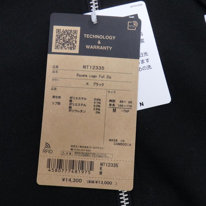 THE NORTHFACE/スクエアロゴ フルジップフーディ/NT12335//Sランク/77