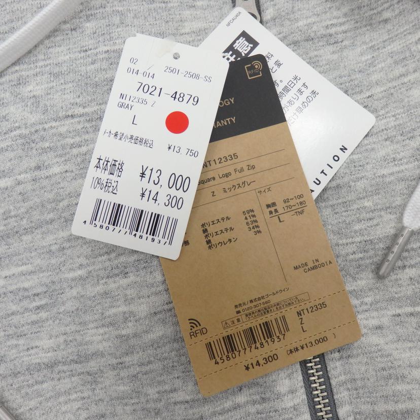 THE NORTHFACE/スクエアロゴ フルジップフーディ/NT12335//Sランク/77