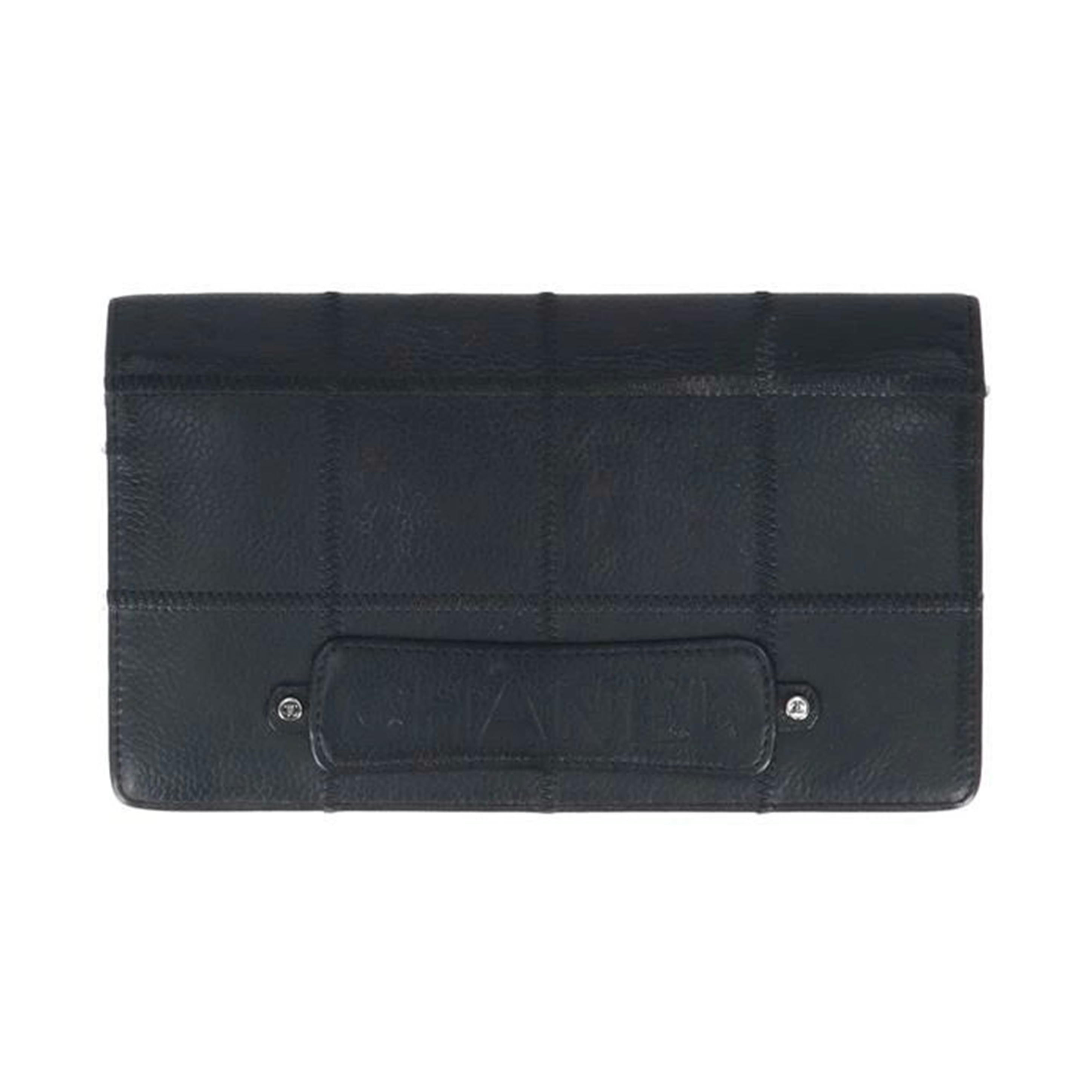 CHANEL シャネル/チョコバーロゴ/二つ折り長財布/ブラック//103*****/ABランク/18