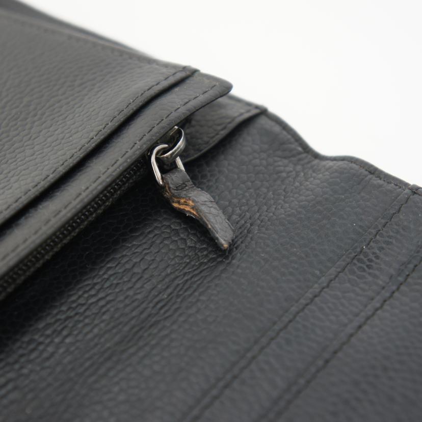 CHANEL シャネル/チョコバーロゴ/二つ折り長財布/ブラック//103*****/ABランク/18