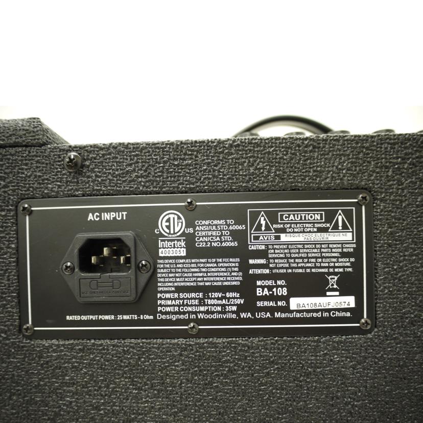 Ampeg アンペグ/ベースアンプ/BA-108 旧型//AUFJ0574/Bランク/69