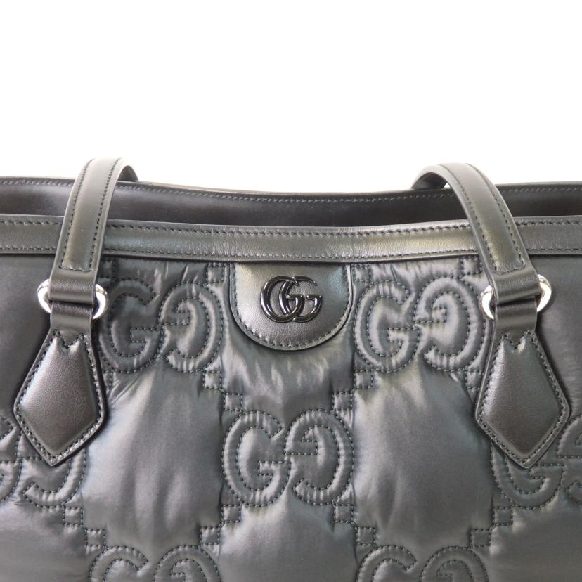 GUCCI グッチ/GGマトラッセ/ミディアムトートバッグ/黒/ナイロン×レザー/631685//498***/SAランク/84