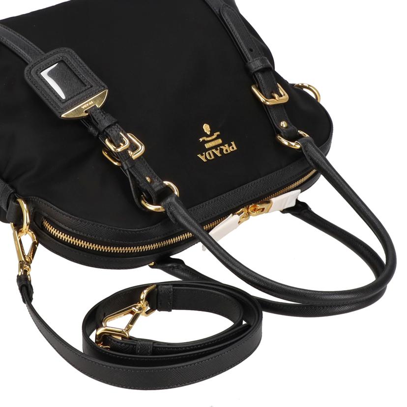 PRADA プラダ/テスートナイロン×レザー2wayハンド/ブラック/1BB013//158**/Sランク/75