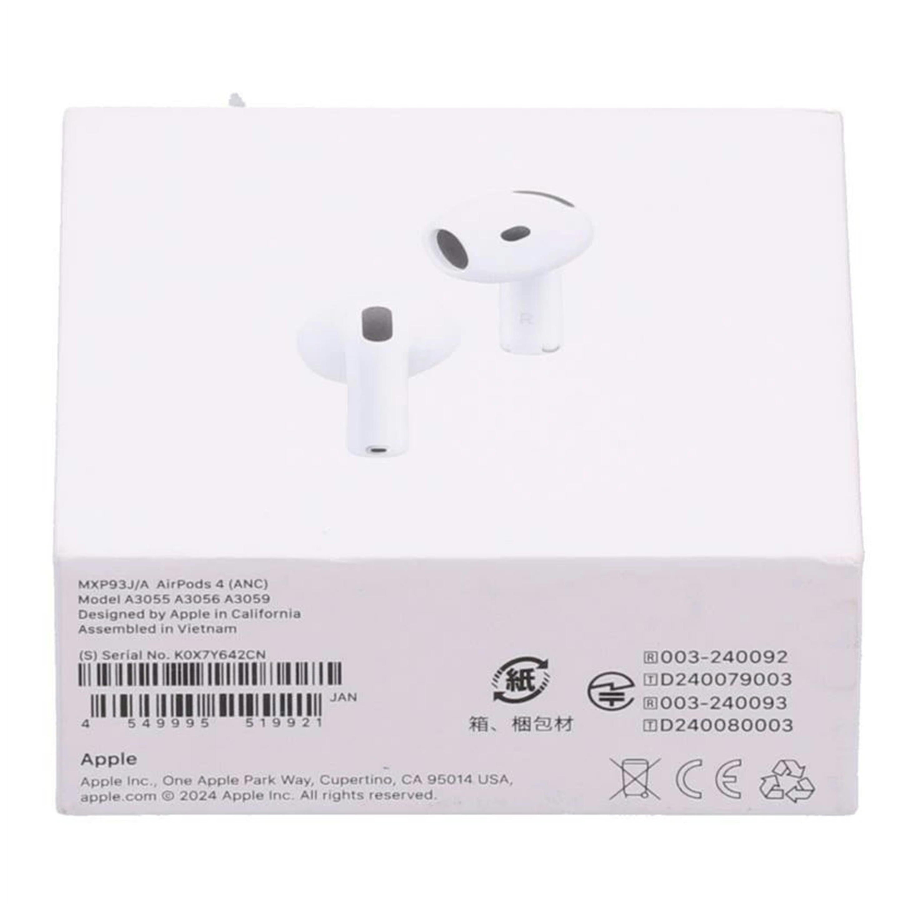 Apple アップル /AirPods4(ANC)未使用品/MXP93J/A//SK0X7Y642CN/Sランク/78
