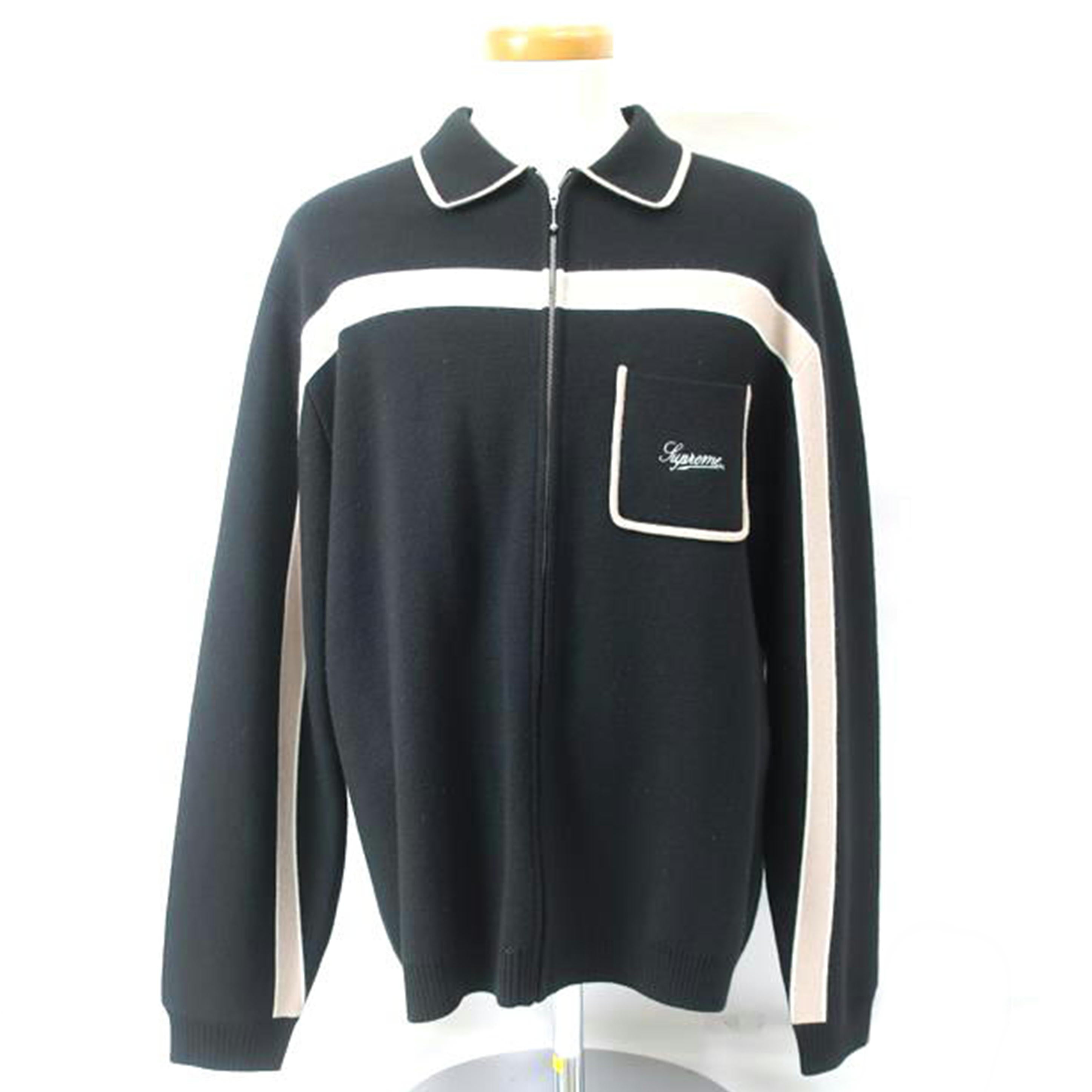 Supreme シュプリーム/ジップアップカーディガン Lサイズ ブラック//Bランク/65