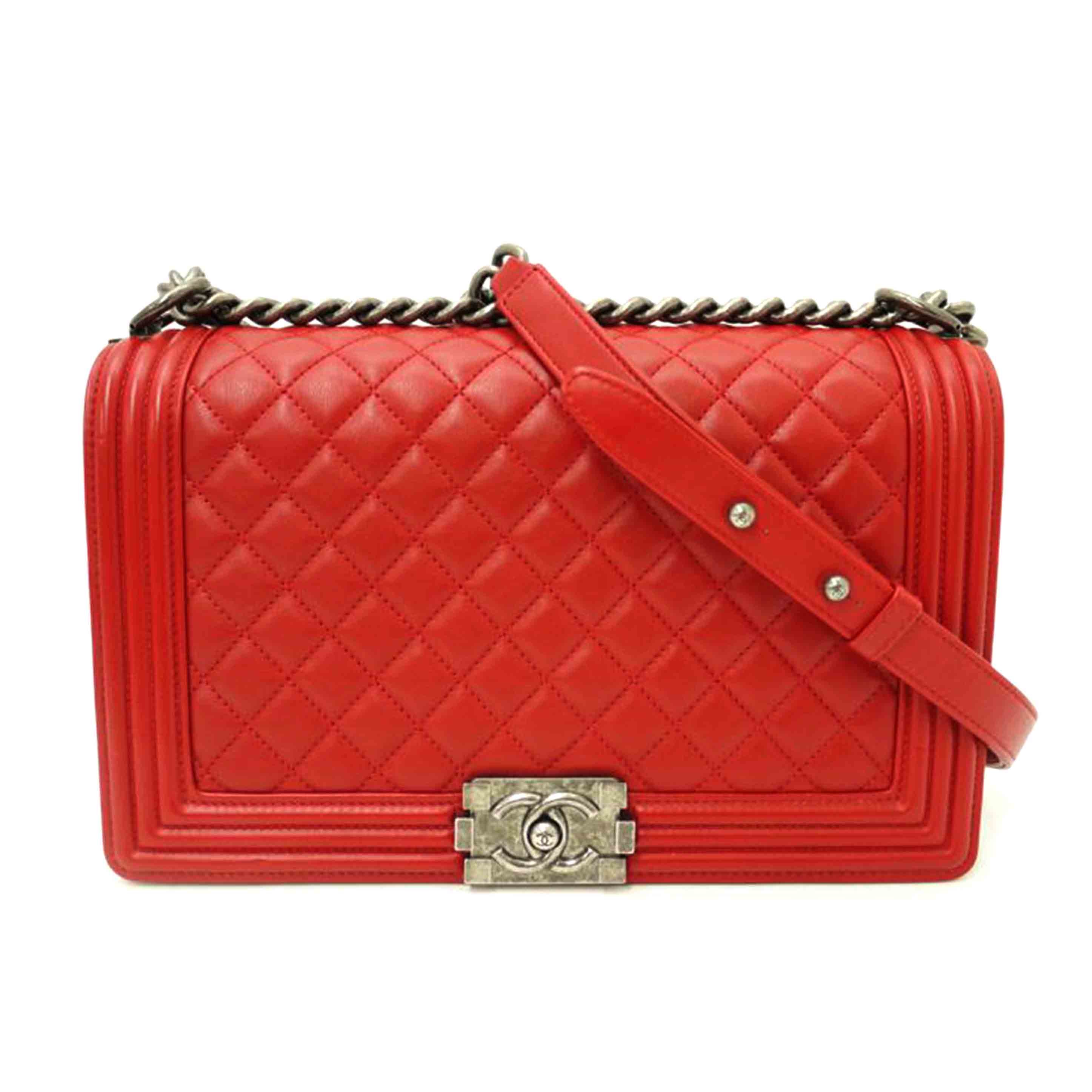 CHANEL シャネル/ボーイシャネルチェーンショルダー/レッド//204*****/Aランク/69