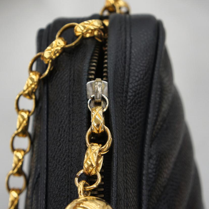 CHANEL シャネル/Vステッチ フリンジビジューチェーンショルダー//255****/ABランク/09