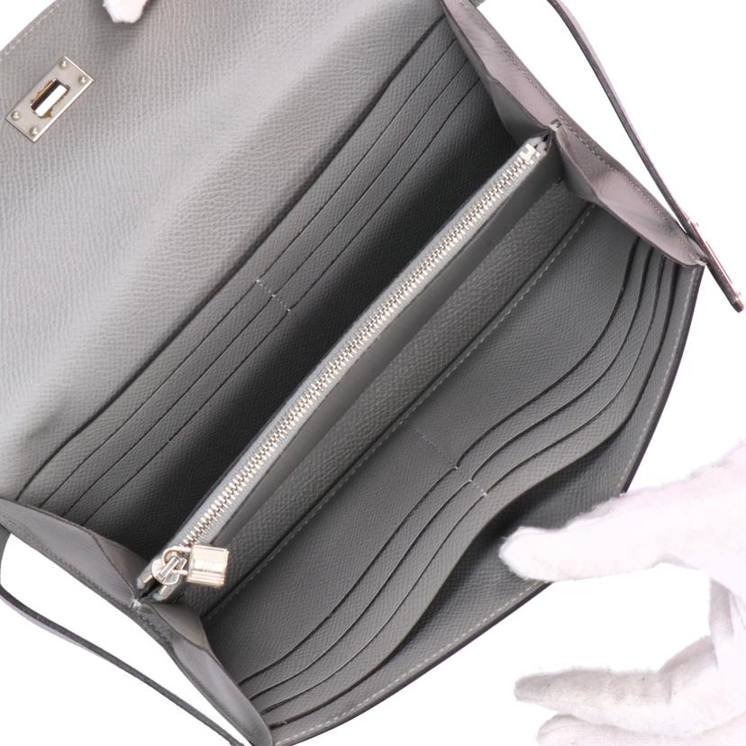 HERMES エルメス/ケリーウォレット/エプソン/グリメイヤー/SV金具//X刻印*********/ABランク/18