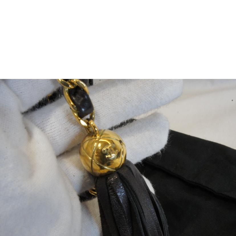 CHANEL シャネル/ビジューココフリンジチェーンショルダーラムスキン//315****/ABランク/92