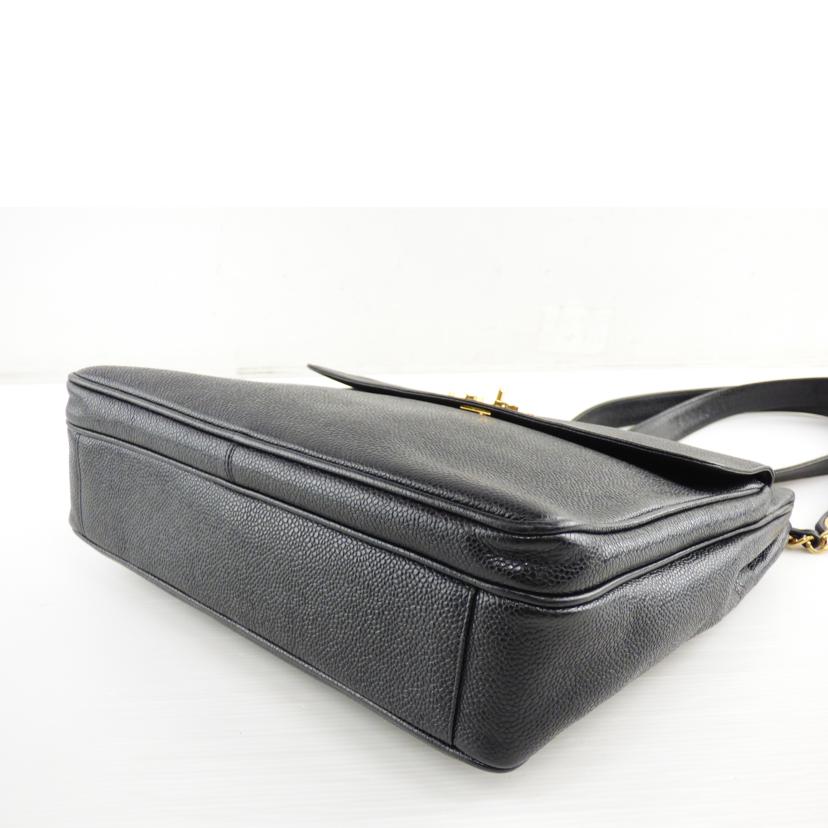 CHANEL シャネル/Wファイスキャビアスキンチェーントート//352****/ABランク/64