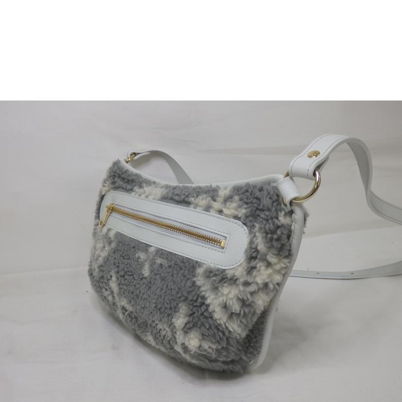 russet ラシット/ラシット ボア×レザー ボディバッグ グレー/CE-1422//Aランク/84