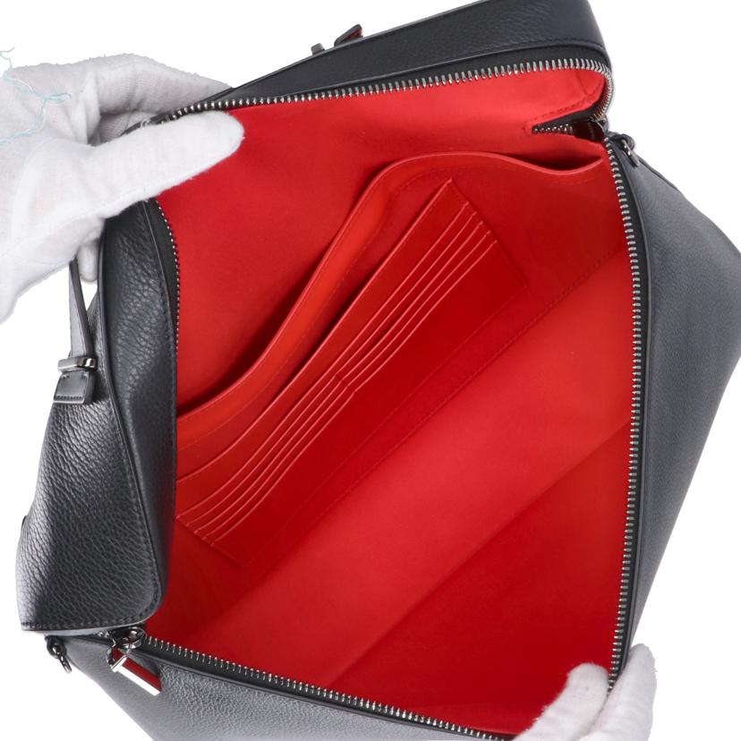 C.Louboutin クリスチャン・ルブタン/キピドック2WAYブリーフケース/ブラック×レッド系/3195043//Aランク/18
