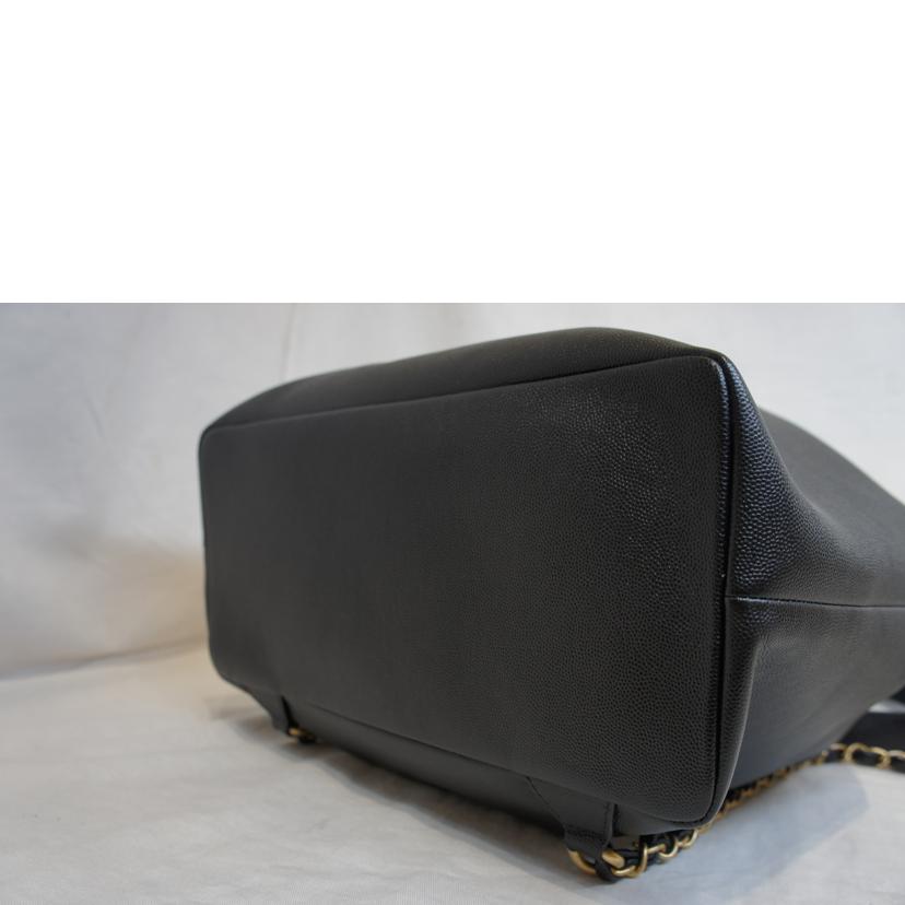 CHANEL シャネル/ドーヴィル/バックパック/巾着/ブラック//284*****/Aランク/92