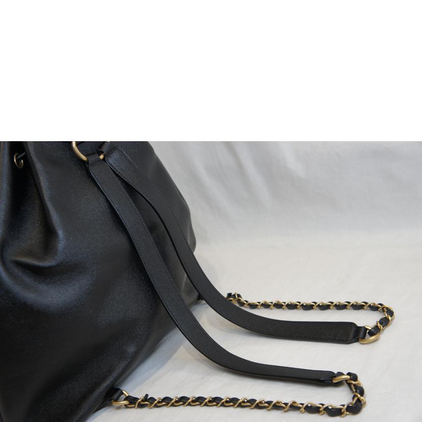 CHANEL シャネル/ドーヴィル/バックパック/巾着/ブラック//284*****/Aランク/92