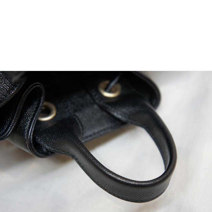 CHANEL シャネル/ドーヴィル/バックパック/巾着/ブラック//284*****/Aランク/92