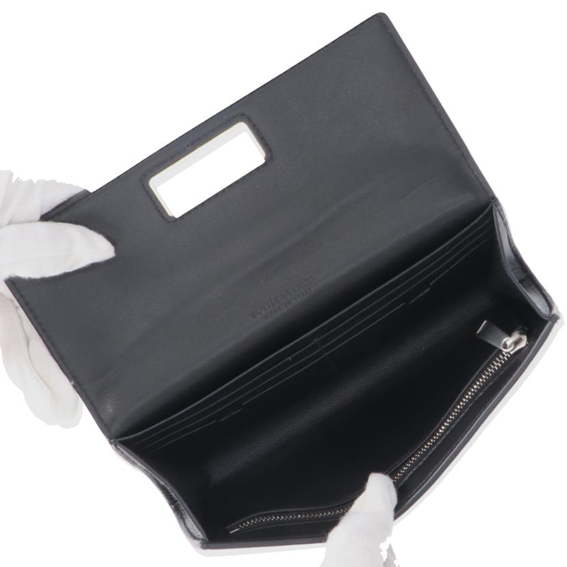 BOTTTEGA ボッテガヴェネタ/ターンロック/レザー二つ折り長財布/ブラック//P01*******/SAランク/18