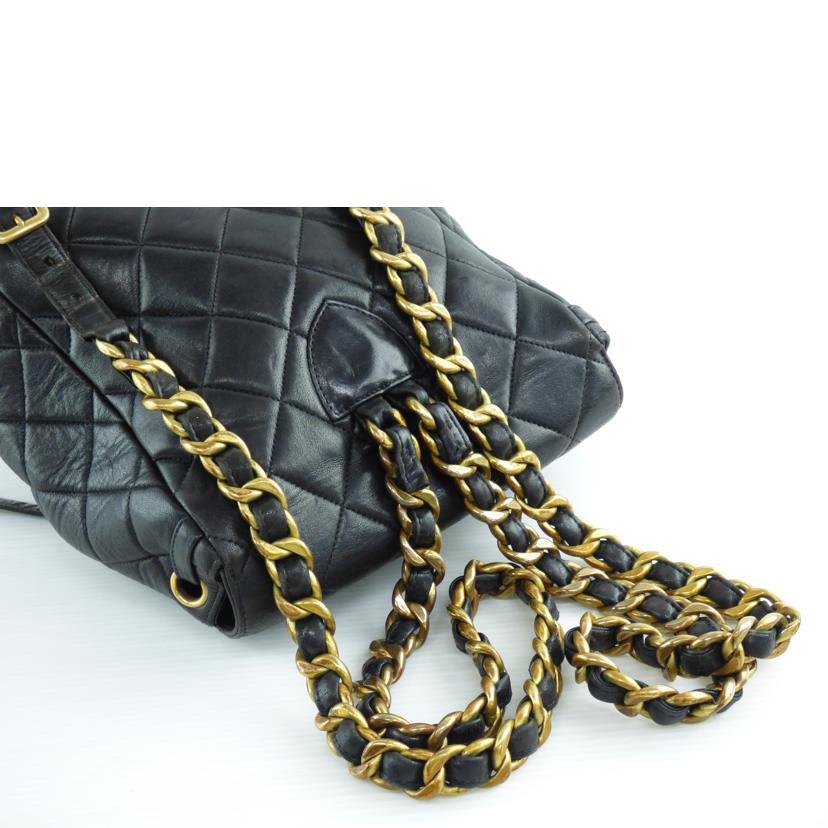 CHANEL シャネル/ラムスキンチェーンリュックサック//376****/Bランク/64