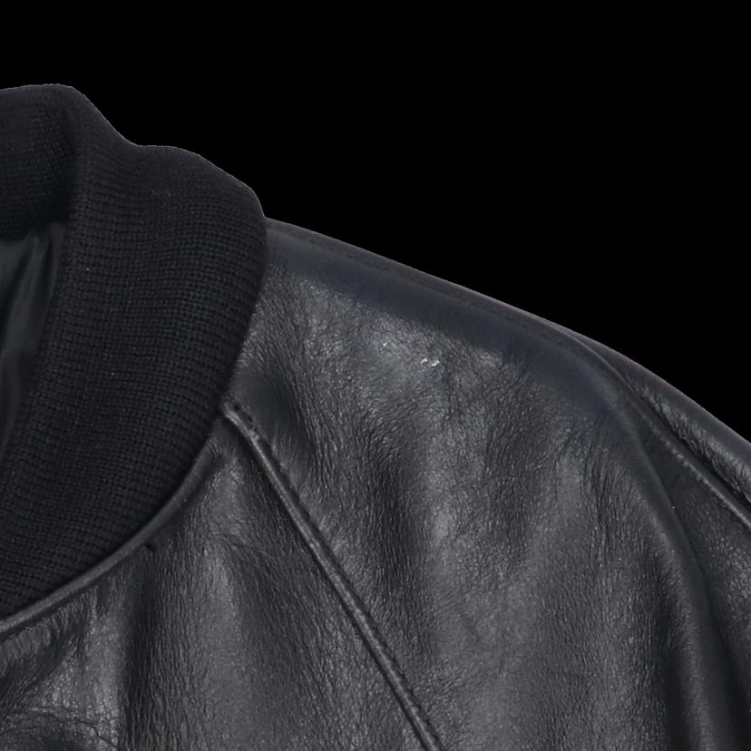 VANSON バンソン/ワッペン/レザースタジャン/ブラックUSA製/55100//Aランク/18