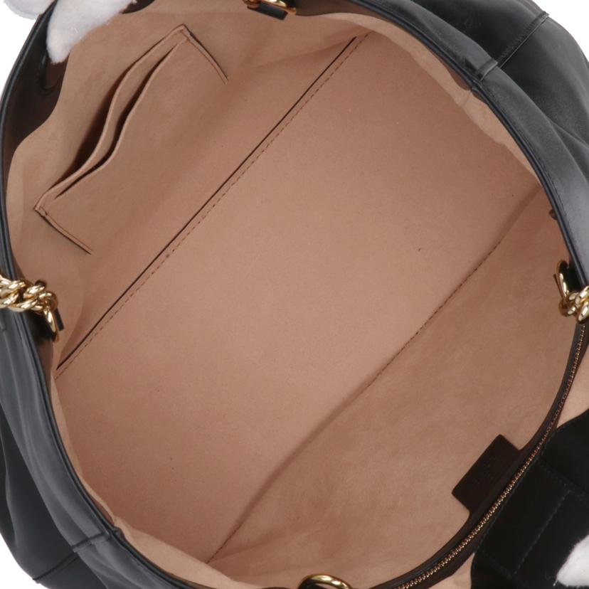 GUCCI グッチ/GGエンボスチェーンレザートートバッグ/453561//001***/Aランク/01