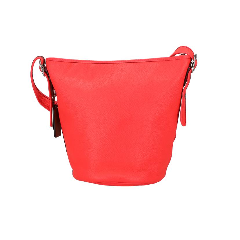 COACH コーチ/ダフルレザーショルダーバッグ/ネオンピンクオレンジ系//Aランク/18