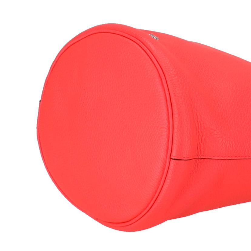 COACH コーチ/ダフルレザーショルダーバッグ/ネオンピンクオレンジ系//Aランク/18