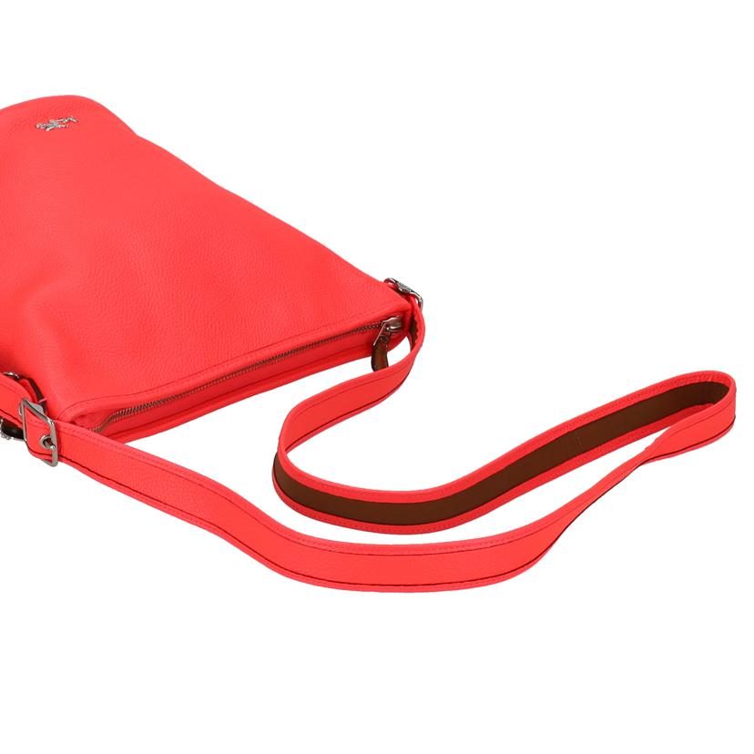 COACH コーチ/ダフルレザーショルダーバッグ/ネオンピンクオレンジ系//Aランク/18