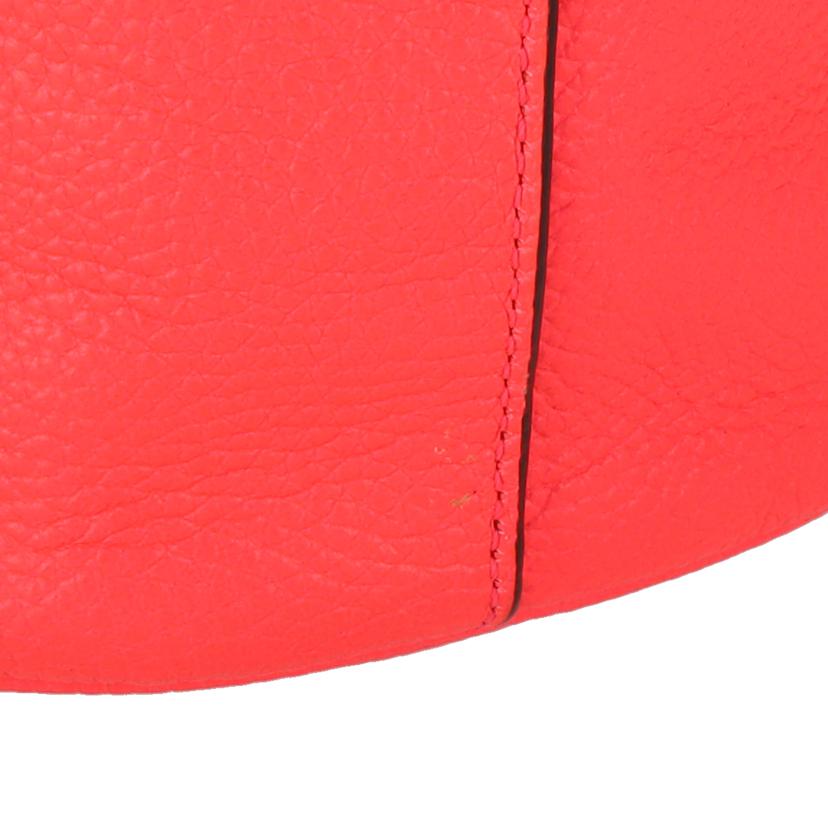 COACH コーチ/ダフルレザーショルダーバッグ/ネオンピンクオレンジ系//Aランク/18