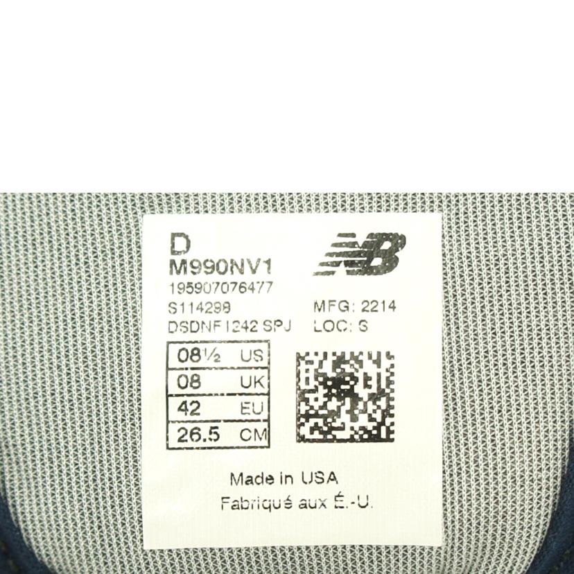 NB ニューバランス/990V1/ネイビー/M990NV1//サイズ:26.5cm/Aランク/75