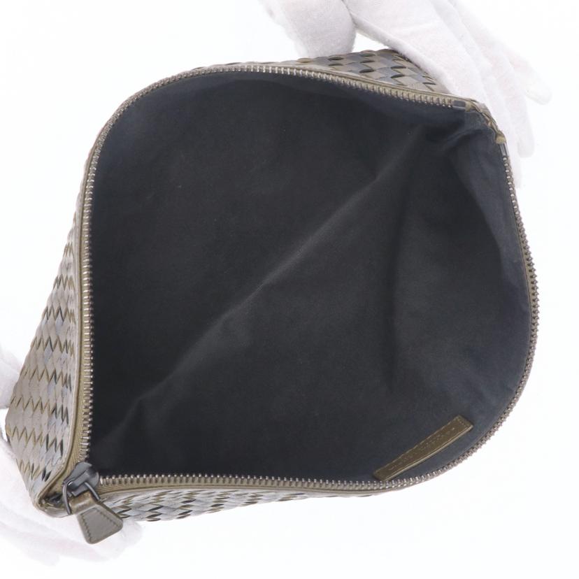 BOTTEGA VENETA ボッテガヴェネタ/イントレチャートクラッチバッグ/カーキ×ブラック//B07*******/ABランク/75