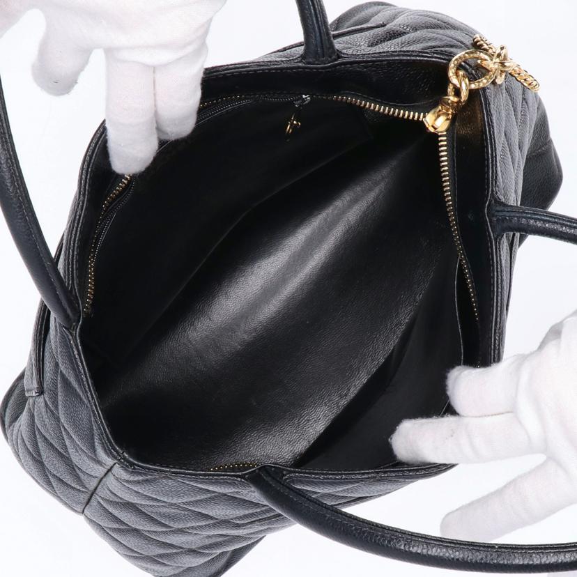 CHANEL シャネル/キャビアスキン復刻トート/ブラック//520****/Bランク/69