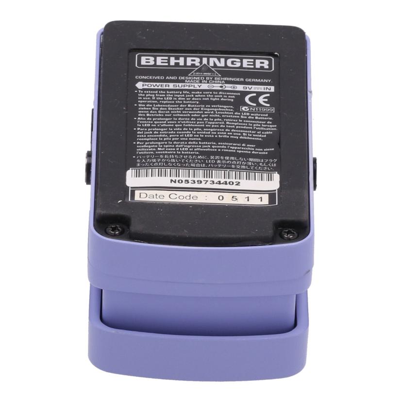 BEHRINGER ベリンガー /エフェクター/ブルースオーバードライブ/BO100//N0539734402/Bランク/77