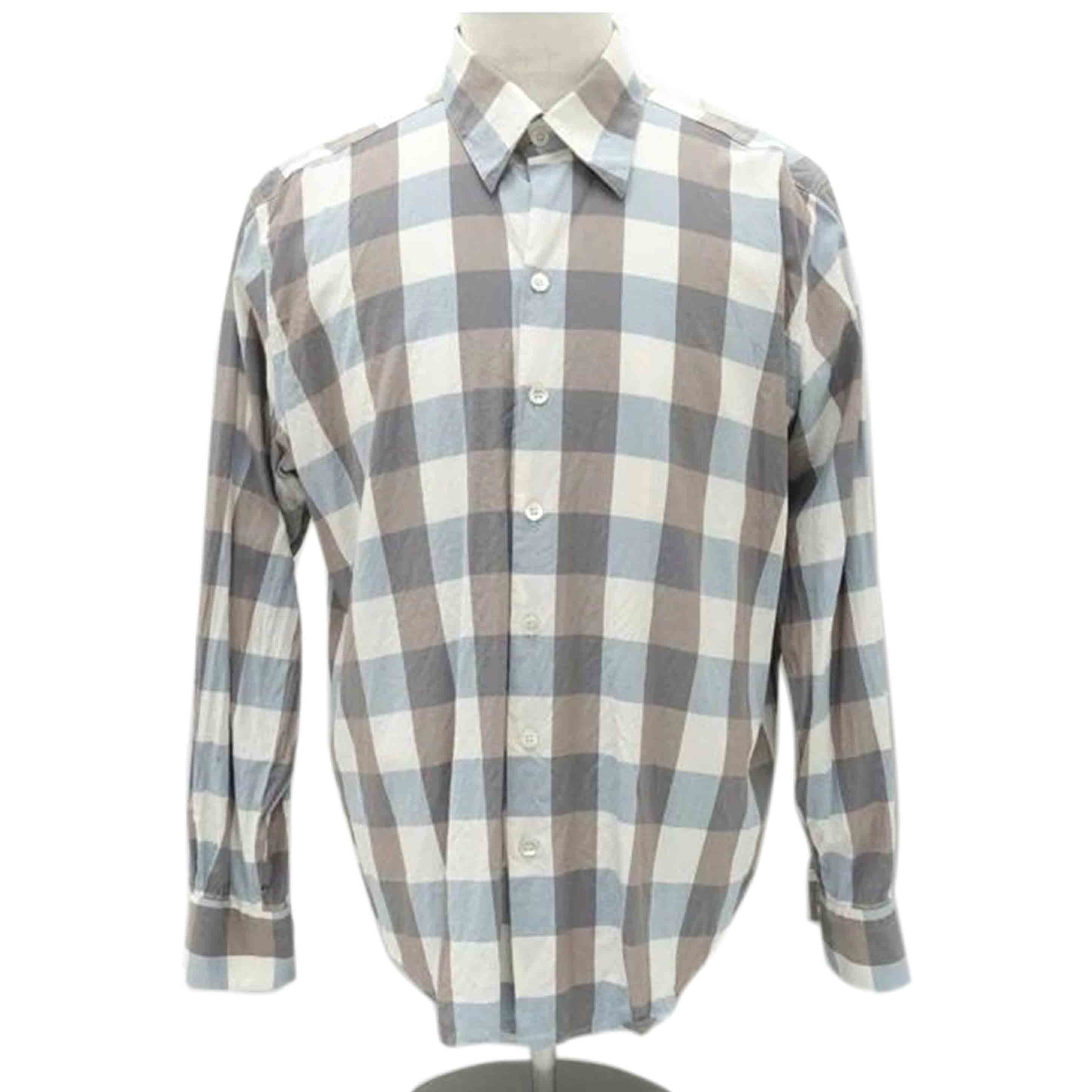 CAMISAS MANOLO カミサスマノロ/シルク入りチェックシャツ//ABランク/88