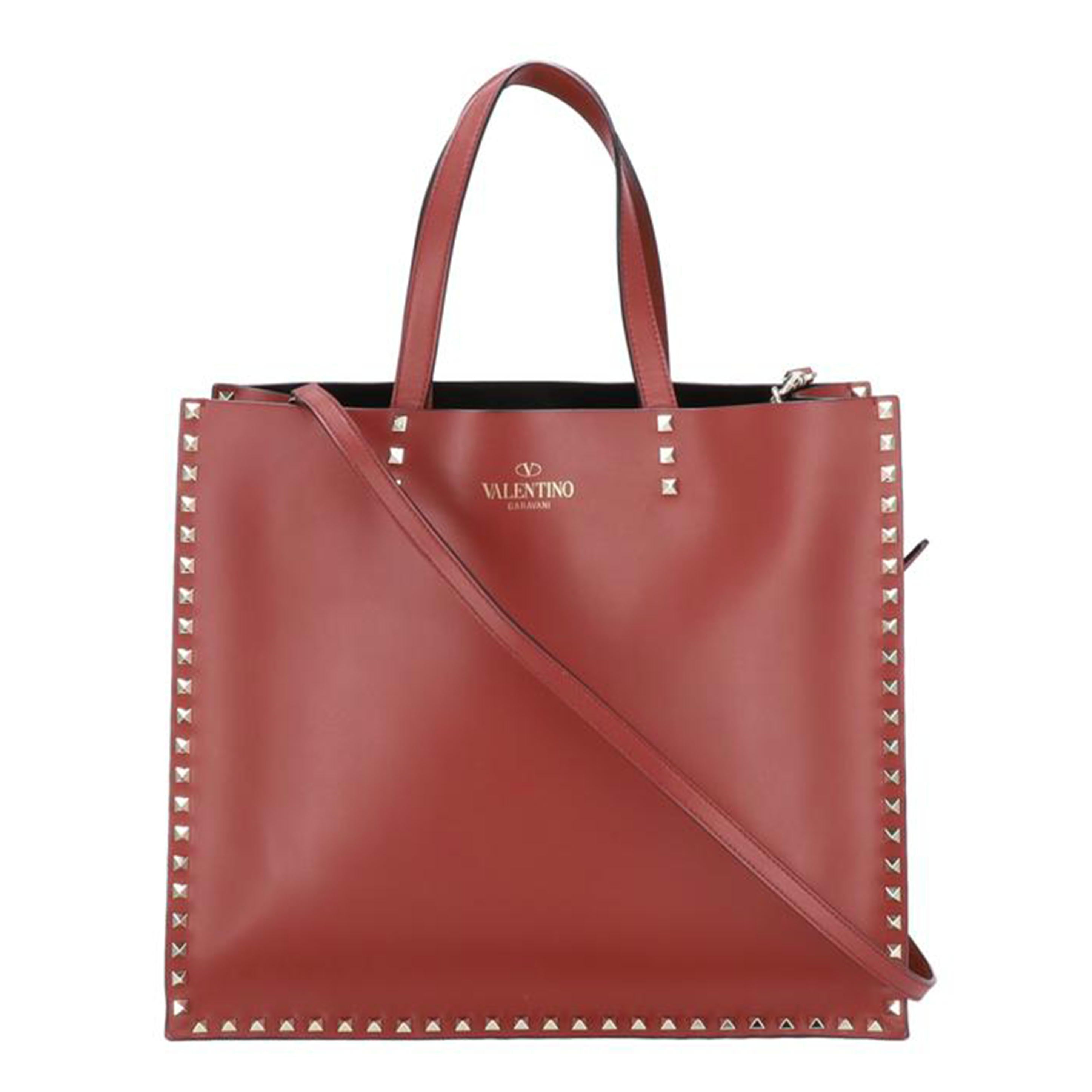 VALENTINO GARAVANI ヴァレンティノガラヴァーニ/ロックスタッズ 2wayトートバッグ//Aランク/09
