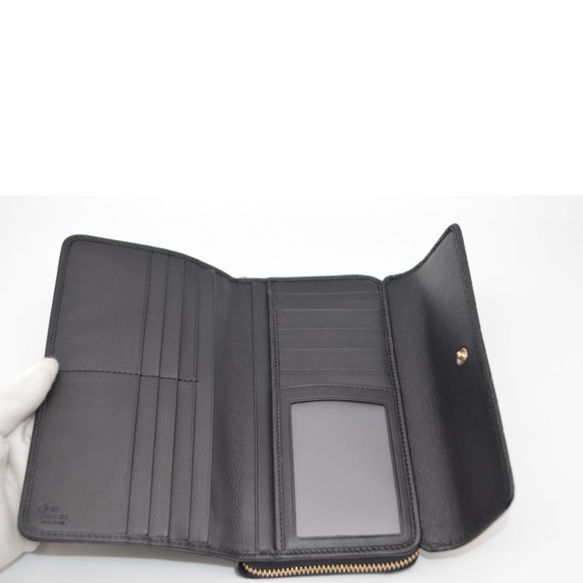 GUCCI グッチ/マイクログッチシマジップラウンドレザー長財布/449364//114*/SAランク/89