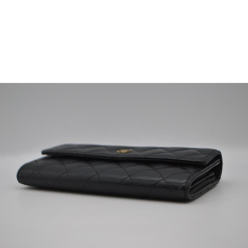 CHANEL シャネル/マトラッセキャビアスキン2つ折りレザー長財布/A50096//211*****/ABランク/89