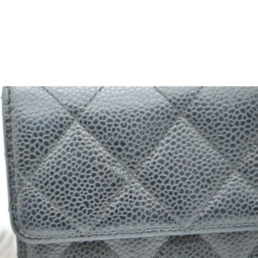 CHANEL シャネル/マトラッセキャビアスキン2つ折りレザー長財布/A50096//211*****/ABランク/89