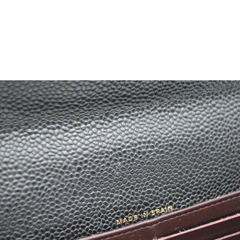 CHANEL シャネル/マトラッセキャビアスキン2つ折りレザー長財布/A50096//211*****/ABランク/89