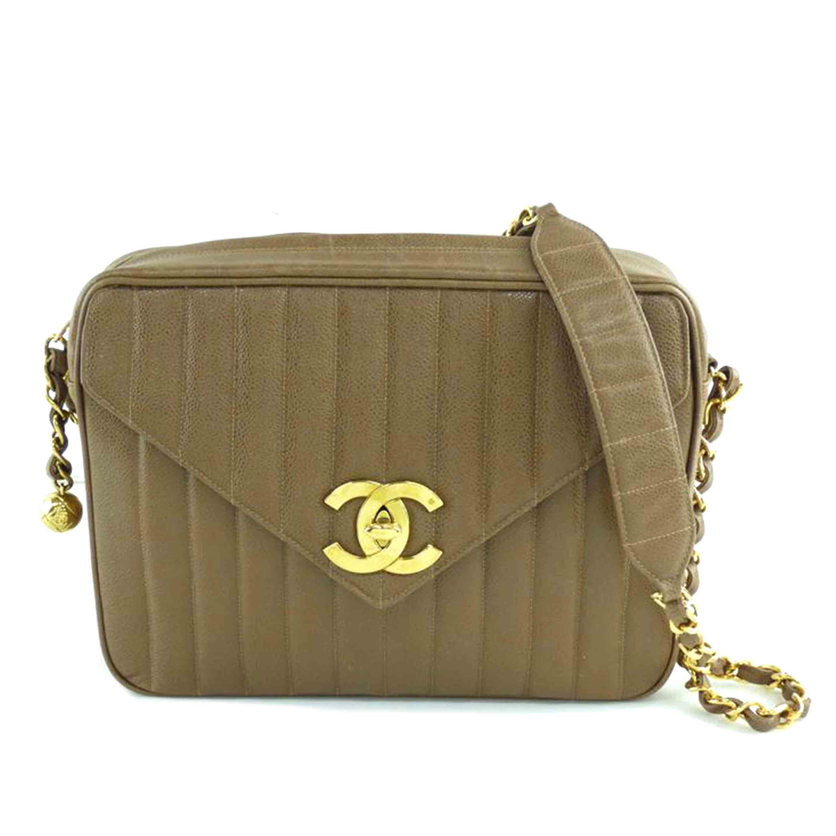 CHANEL シャネル/キャビアスキンチェーンショルダー／ゴールド金具//306****/ABランク/64